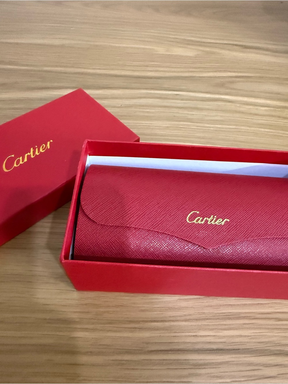 Cartier Red and Gold Eyewear Case